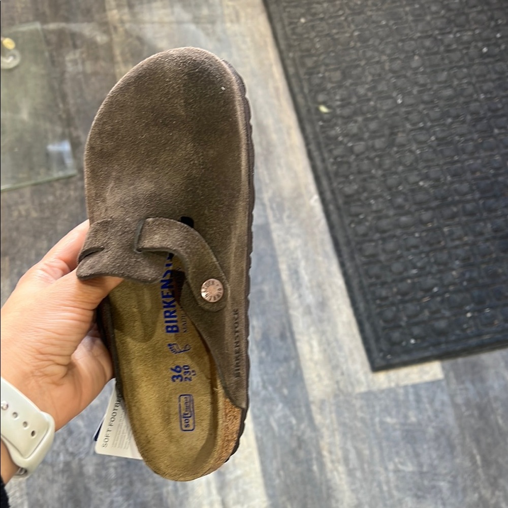 Birkenstock Mocca Suede Clogs
